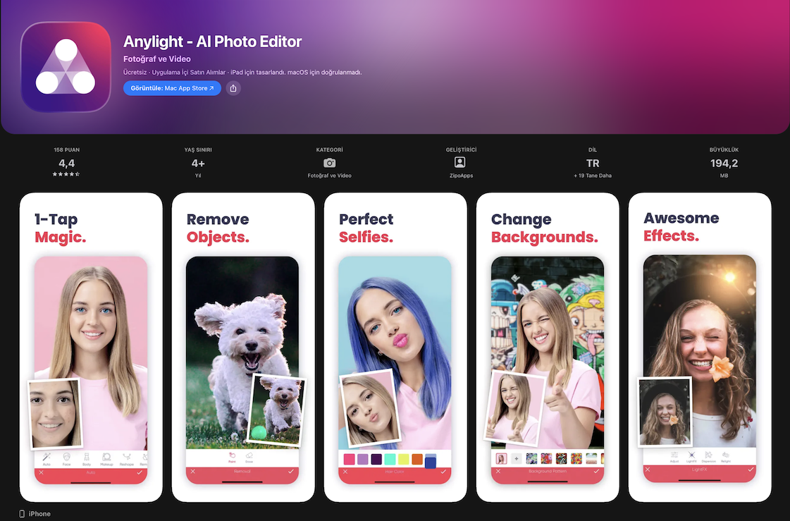 Anylight AI Photo Editor
